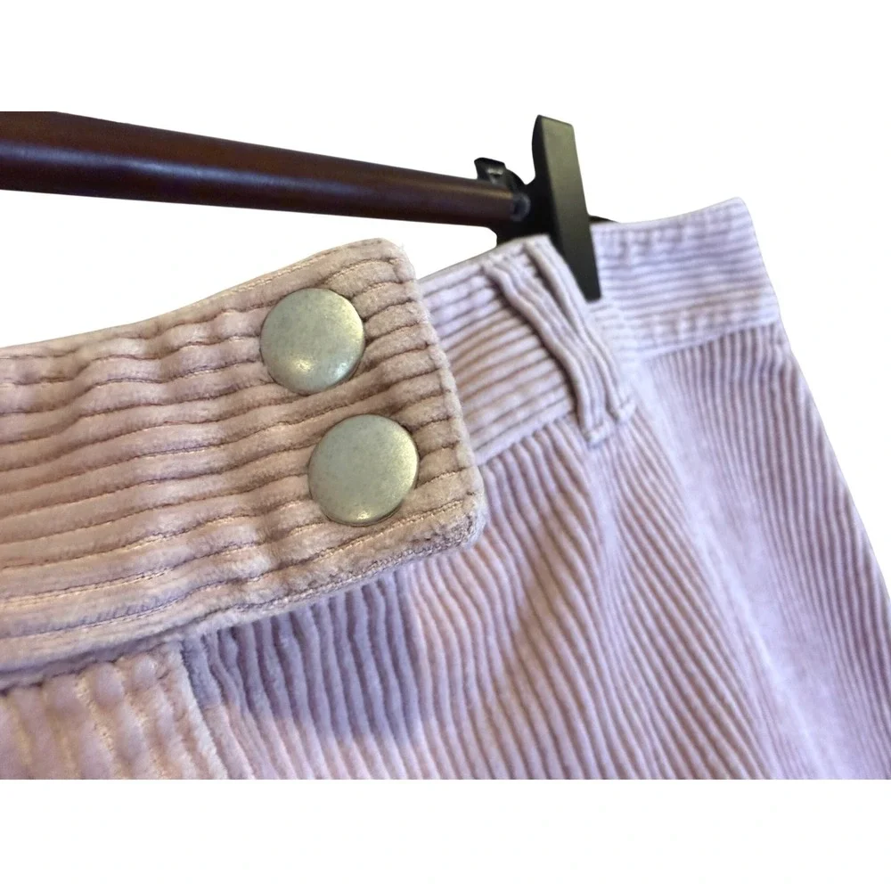 Old Navy Pink Corduroy Pleated Mini Skirt Size 12 Mid Rise Pastel Y2K Style
